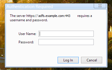Chrome: Authention Required Login Box